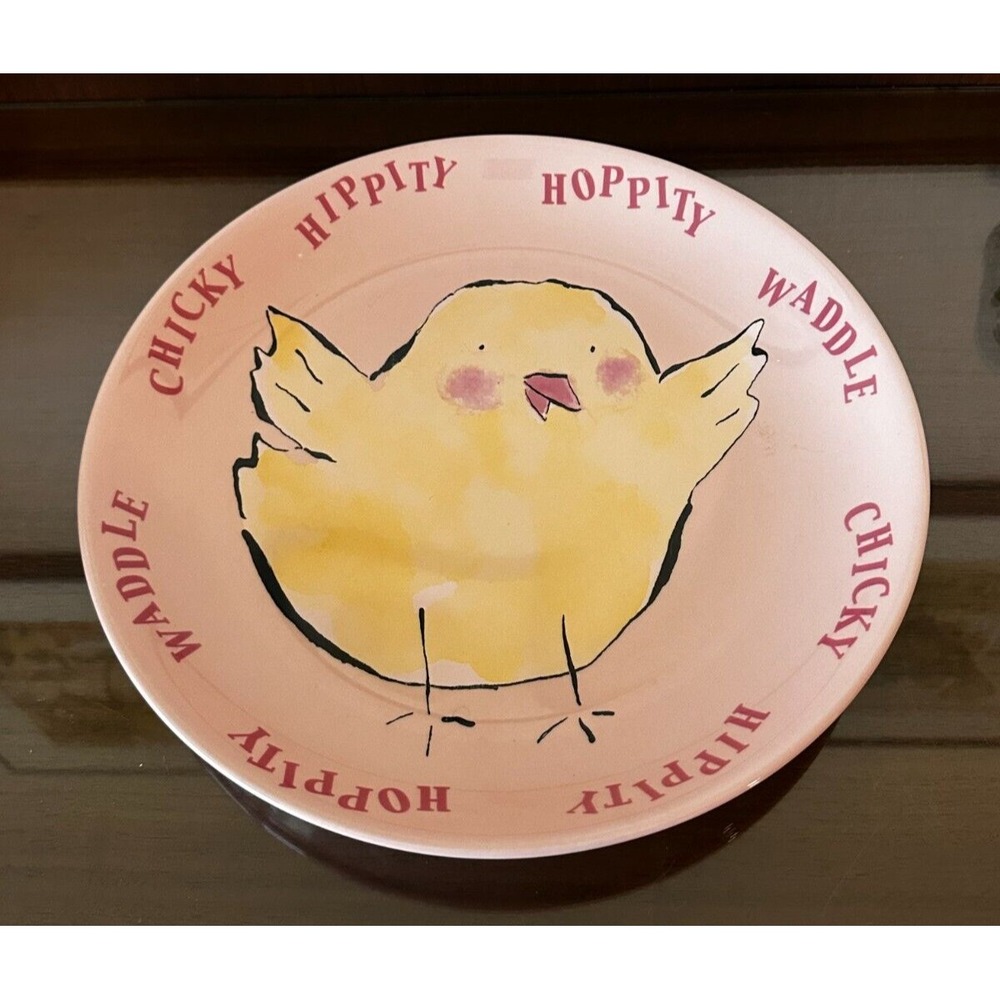 Rosanna Large Easter Chicky Pink Hippity Hoppity Waddle Chick 12.5" Serving Bowl